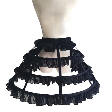 black skirt with petticoat